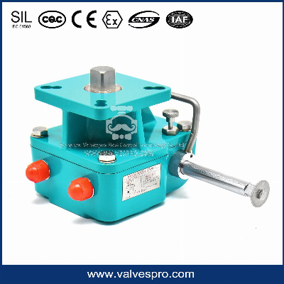 Hand Wheel Operated Declutchable Manual Override for Rotary Actuator Valve Gearbox