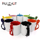 Heat Transfer Rim & Inner Coated Sublimation Ceramic Porelain Mug with Spoon