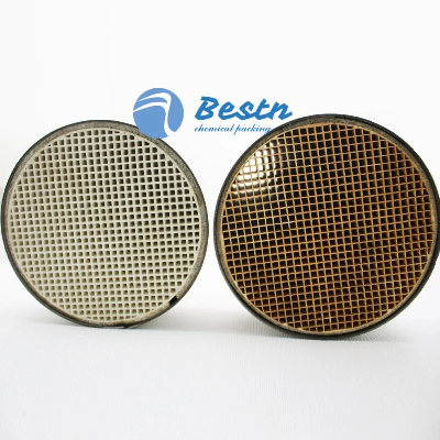 E-Co Friendly 6"X2" Round Wood Stove Catalytic Converter Hexagonal Honeycomb Ceramic with Metallic Shell for Fireplace Flue