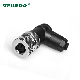  M8 4 Pin Female Right Angle Sensor Connector Round Plug Connector
