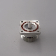  7/16 DIN Female Jack 32mm Sq Flange RF Coaxial Connector with Exposed 10mm Insulator and 3mm Pin