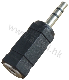 3.5mm Plug to 2.5/3.5/6.35mm Mono/Stereo Jack for RCA/AV/TV/Audio Cable (gold/silver)