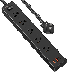 Single Row 5 Outlet Us Surge Protector Type C Power Strip