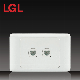  High Quality PC Material Two Digit Telephone Socket with Data Socket (LGL-10-15)
