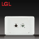  High Quality PC Material 1gang Tel Socket+1gang TV Socket (LGL-10-18)