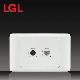 High Quality PC Material 1gang Tel Socket+1gang TV Socket (LGL-10-18)