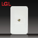 High Quality PC Material White Wall Satellite Socket (LGL-11-28)
