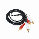 2 Male to 2 Male RCA Anti-Winding Copper Audio Cable Wire for Professional Stage, Speaker, Music Guitar, Mixing Console, Microphone