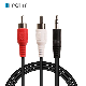 3.5mm to 2 RCA Male Cable, Audio Cable. 5 FT manufacturer