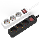 3 Way Electric Extension Cord with Switch Europe Standard Power Extension Socket