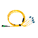 OEM/ODM 8/12/24 Cores OS2 MTP/MPO to 4 LC Duplex Sm Breakout Fiber Optic Cable Jumper MPO-LC Fanout Patch Cord