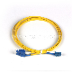 0.2dB Flat Cable 45 Degree Angle Sc-LC Singlemode OS2 Duplex Fiber Optic Patchcord