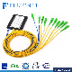 FTTH Splitter ABS Box Single Mode Fiber Optic PLC 2mm 3mm Mini Steel Tube Module Lgx 1X2/4/6/8/16/32 Optical PLC Splitter