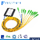  FTTH Splitter ABS Box Single Mode Fiber Optic PLC 2mm 3mm Mini Steel Tube Module Lgx 1X2/4/6/8/16/32 Optical PLC Splitter