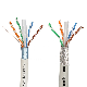  4pair 23AWG LAN Net Communication Cable PVC Jacket 0.57mm 0.58mm 305m 500m Roll Indoor SFTP CAT6 Cable Cat 6