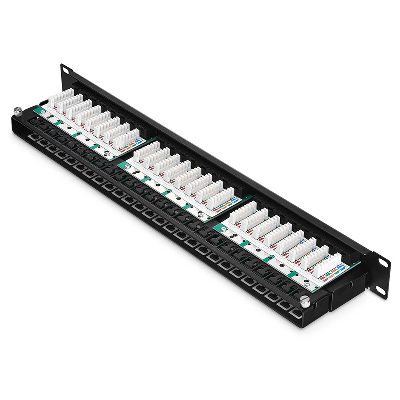 48-Port 1ru Cable Management Bar Included CAT6 110-Style Patch Panel