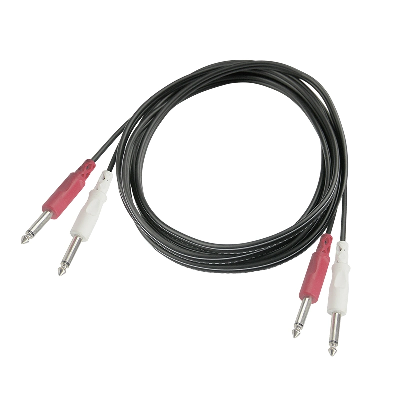 2 6.35mm Ts Plug Male to Male Electrical Cable PVC Insulated Wire