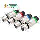 Short Body 3 Pole XLR Connector with Color Ring and Nickel Housing