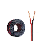 2core Cable High Quality Transparent Red and Black Silicone Speaker Wire
