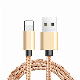  Zinc Alloy Nylon Weave Fast Charging Lightning USB Data Cable for Apple iPhone Handphone