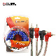  Car Audio Cable 5 Meter Blue Car RCA Cable with Color Box