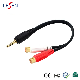 Audio Aux Cable, 3.5mm Stereo Plug to 2 RCA Jack Music Audio Cable