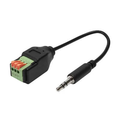6.35mm 1/4" Stereo Audio Jack Male to Terminal Block Adapter Cable
