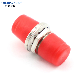 Fiber Coupler FC Round Singlemode Flange Fiber Optic Cable Adapter Connector (Red)