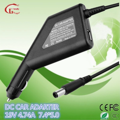 HP 19V 4.74A 7.4X5.0mm Laptop Car Charger Notebook Car Adapter