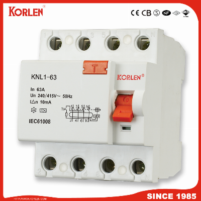 Korlen F362 F364 Residual Current Circuit Breaker RCCB with Ce CB TUV