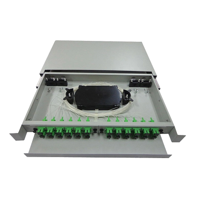 24 Core 19" Rack Mounted Slidable Fiber Optic Patch Panel