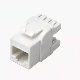 Networking White Color CAT6 Unshielded Modular Jack UTP Punch Down 180 Degree RJ45 Cat5e CAT6 CAT6A Keystone Jack