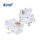  Telephone Cable Crystal Head Cat3 2-Core 2pin 6p2c 4p2c Connector Rj12 Rj11 1000/ Network Cable Pack Adapter Modular Plug Male