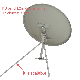 New Type Satellite Antenna Ku Band 120cm Antenna with Scalable Support Rod Ku Dish Antenna