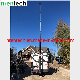 6m CCTV Pneumatic Telescopic Mast Inside CCTV Wires for Mobile Security Cameras