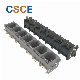  Side Entry Tab up 7 Ports 8p RJ45 PCB Connector Modular Jack