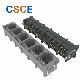  Vertical Type 6ports RJ45 Modular PCB Jack Without Shield