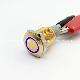 16mm Champaign Gold Blue LED 12V Push Button Switch