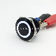 22mm Black Body White 3V LED Latching Push Button Switch