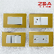  2022 Hot Selling New Model Electric Wall Switch Board with Gold Color Acrylic Material for General Purpose
