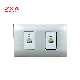 Ah2288. Mslv Ah Series Matte Silver Z&a Za Electric Wall Socket