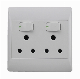 Two-Way Double 16A Wall Round Hole Socket Switch (126× 126mm)