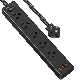  Single Row 5 Outlet Us Surge Protector Type C Power Strip