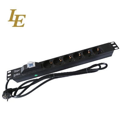 Le 19" 1u 12 Way Germany PDU Socket Rack Mount Power Strip