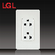 High Quality PC Material 15A Wall Socket with Plate (LGL-11-13)