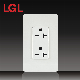  High Quality PC Material 20A Receptacle with Plate (LGL-11-11)