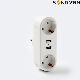 Hot Sale Germany Plug Wall Socket with 2 USB Ports Travel Adapter Plug manufacturer