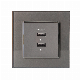 2 Port Type USB Interface Outlet UK Standard Hotel Double Wall Socket