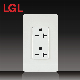 High Quality PC Material 20A Receptacle with Plate (LGL-11-11)