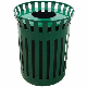  Outdoor Round Metal Garbage Bin Garbage Can Trash Receptacle